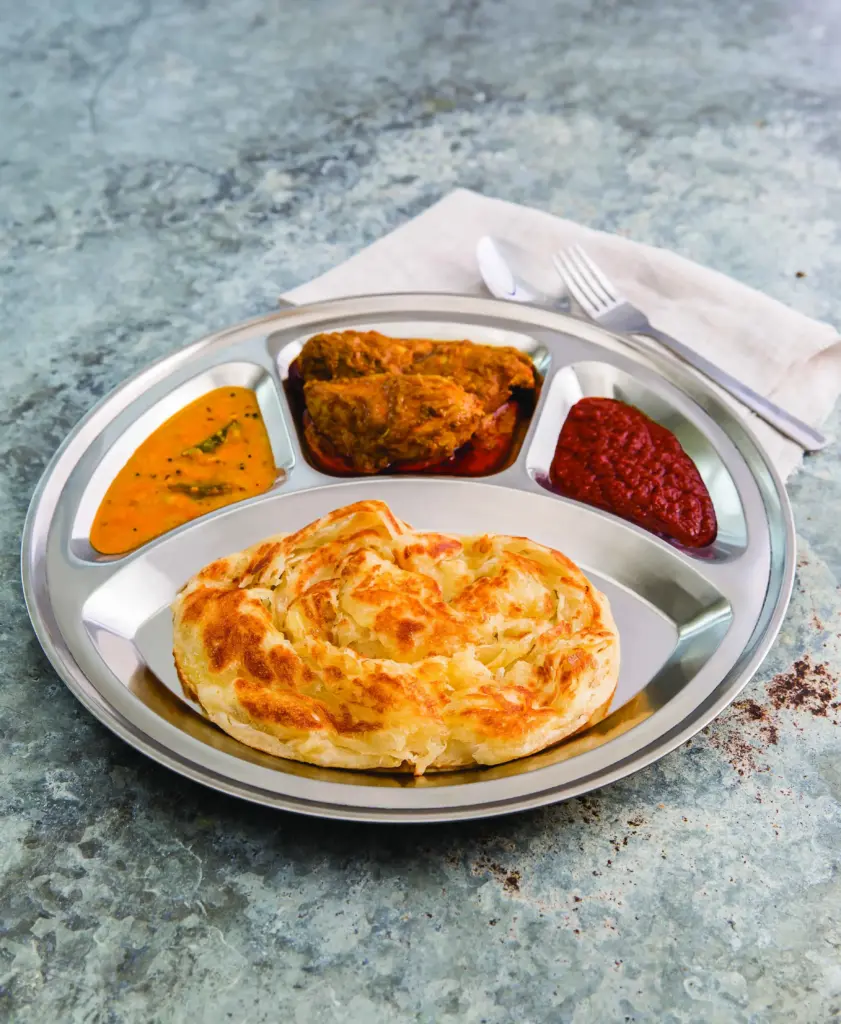 Roti Canai with Curry Chicken (2 Rotis)